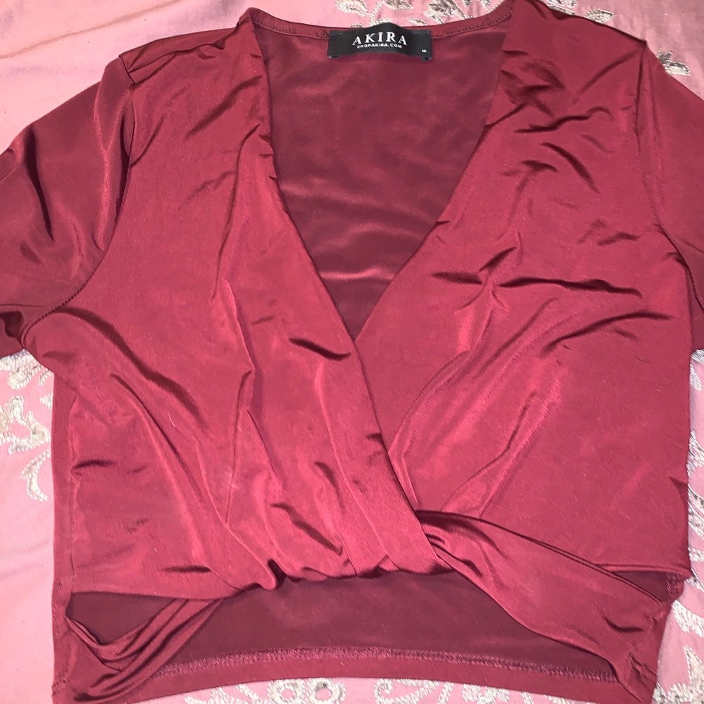 Akira Cropped Silky Top